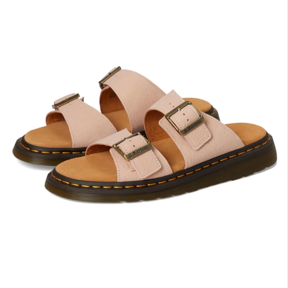 NWOT Dr. Martens Josef slide sandals powder pink